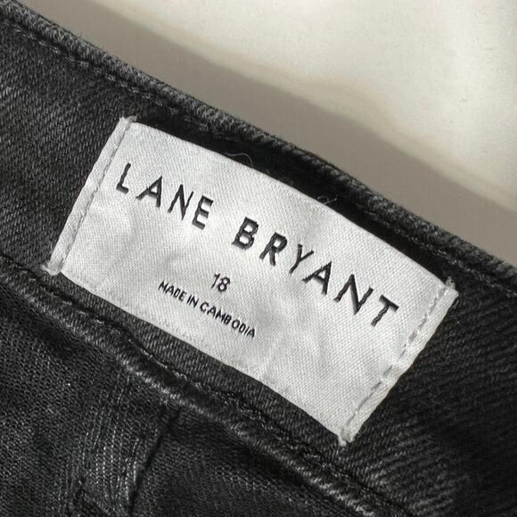 Lane Bryant Black Denim Rhinestone Embellished Jeans Plus Size 18 - Picture 6 of 12